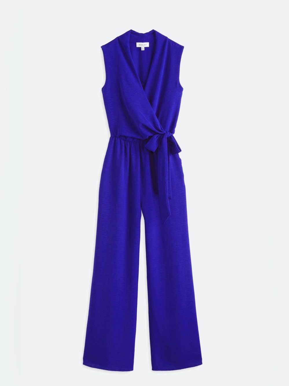 Sleeveless Wrap Jumpsuit in Cobalt Blue